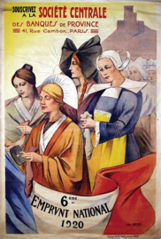 Affiche d'Abel Mignon (1920) - 6e emprunt national.