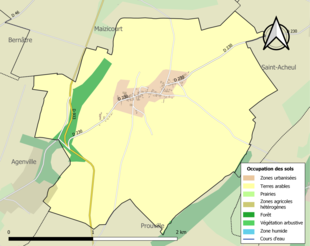 Kleurenkaart met landgebruik.