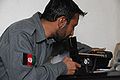 Making radio call in Ghazni