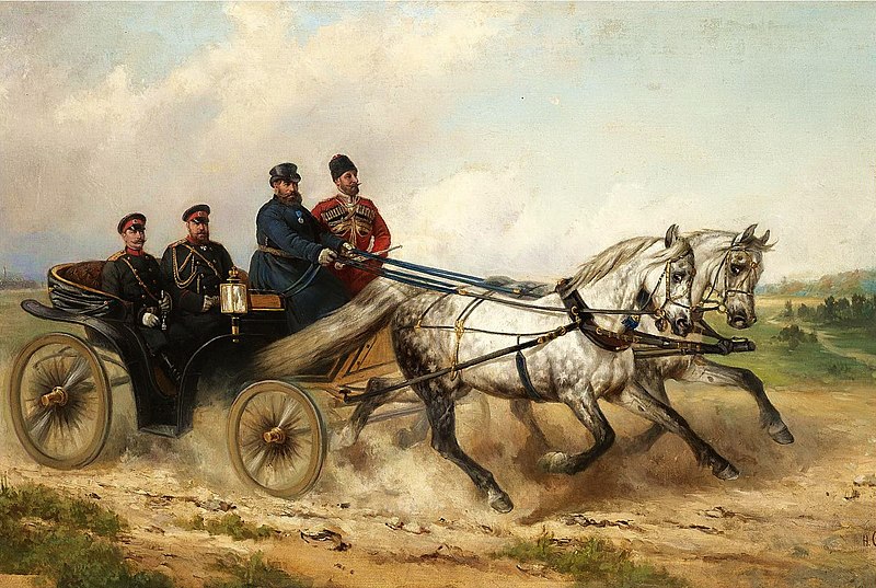 File:Alexander III and Orlov Trotters by Sverchkov.jpg