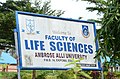 Ambrose Alli University Faculty of Life Science Sign Post.jpg