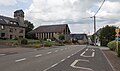 Deidenberg, vista de la calle (Deidenberg) con la iglesia (Kirche zur Heiligen Familie)