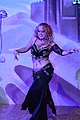 Angélica Maia bailando danza Árabe en la puesta en escena de un conjunto de coreografías en un restaurante Árabe en la ciudad de Querétaro fotografiada por Gustavoarroyofotos.jpg