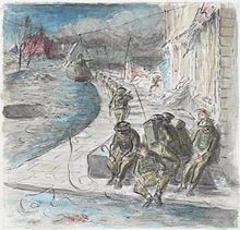 Ardizzone recorded this visit to Bremen in his diary on 26 April 1945: 'To Bremen again with Brian de Grineau'