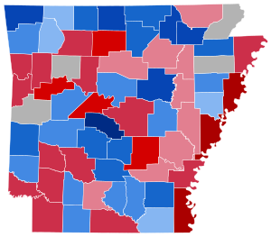 Rezultatele alegerilor prezidențiale din Arkansas 1872.svg