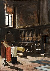 134. Giovanni Segantini, Il coro della chiesa di Sant'Antonio in Milano, 1879