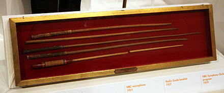 Batons used by Arturo Toscanini, on display at a Smithsonian museum.