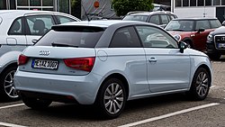 Vista posteriore dell'Audi A1 (prima generazione)