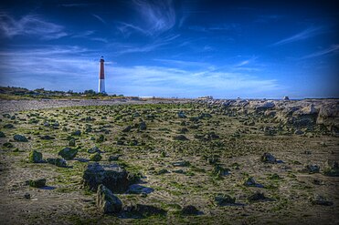HDR image of Barnegate Light looking west.