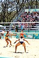 Deutsch: Beachvolleyball bei den Olympischen Jugendspielen 2018; Tag 9, 15. Oktober 2018; Mädchen, Viertelfinale: Italien-China 2–0 (21–16/21–9) English: Beach volleyball at the 2018 Summer Youth Olympics at 15 October 2018 – Girls Quarterfinals: Italy-China 2–0 (21–16/21–9)