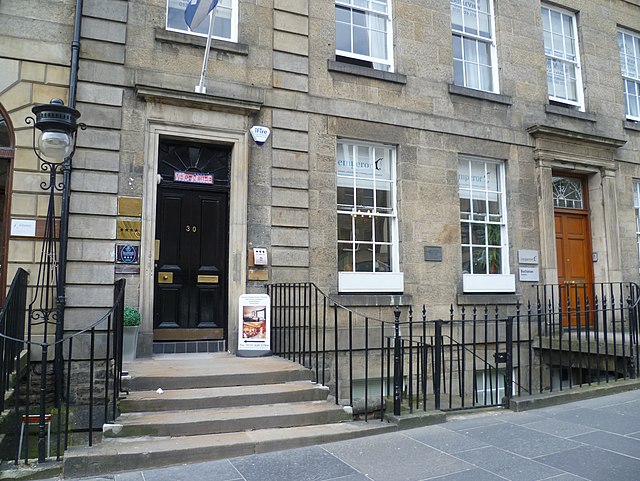 Grahame's birthplace in Castle Street, Edinburgh