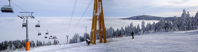 Winter's view from the Great Fichtelberg