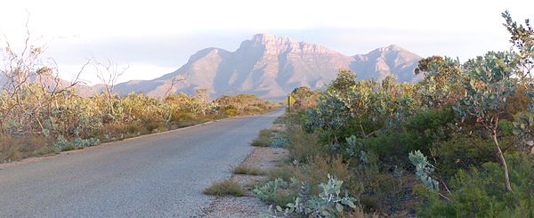 Bluff Knoll, as seen from near the corner of Chester Pass Road and Bluff Knoll access road