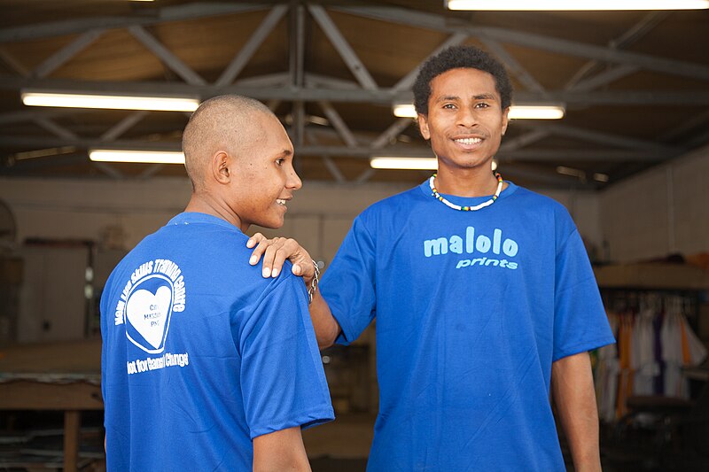 File:Boys from City Mission Farm running at the onsite print shop which helps to earn money for the farm and teach the boys new skills. (10677938645).jpg