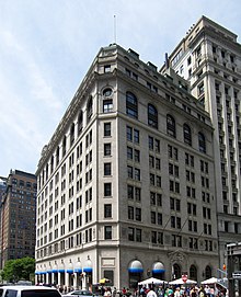 Chamfered corner at Battery Place and Broadway BroadwayP.jpg