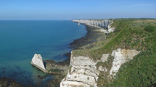 Alabaster coast at Roc Vaudieu, Normandy, France