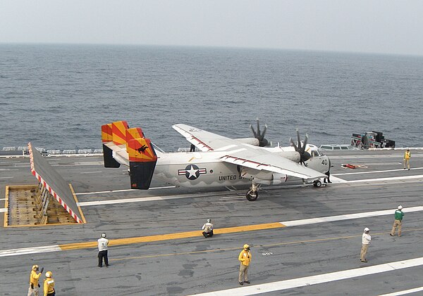 A VRC-40 C-2A(R) after SLEP on USS Carl Vinson, July 2009