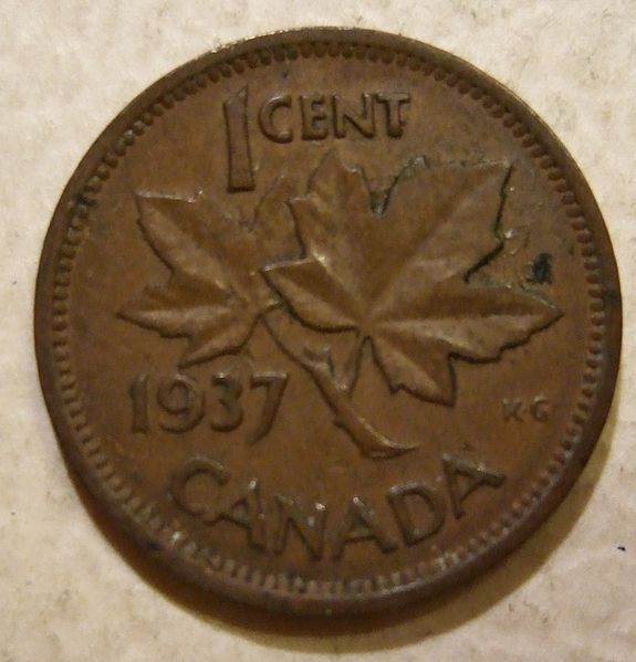 File:CANADA, GEORGE VI 1937 -ONE CENT a - Flickr - woody1778a.jpg