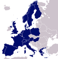 1992 (17 membri): l'Ungheria si unisce (confini dopo il 1993)