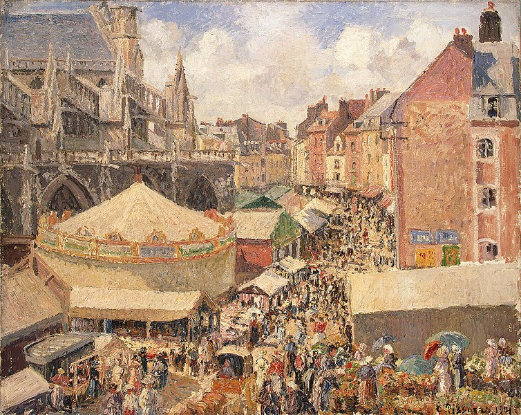 File:Camille Pissarro - La Foire autour de l'eglise Saint-Jacques, Dieppe, matin, soleil - Hermitage.jpg