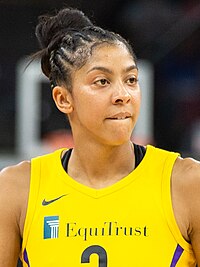 Candace Parkerová na zápase proti Minnesota Lynx v roce 2018