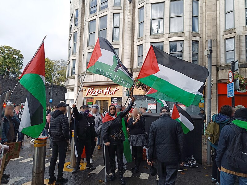 File:Cardiff Solidarity for Palestine protest, 4 November 2023 120454 (redacted).jpg