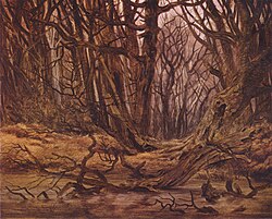 Caspar David Friedrich: Forest in late autumn (Forest water, autumn forest)