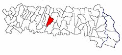 Kommunens beliggenhed i distriktet Ialomița