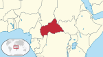 Central African Republic in its region.svg