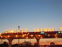 The Chicago Skyway is privately owned by the Skyway Concession Company ChicagoSkyway1104.jpg