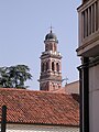 L'estremità superiore del campanile della Chiesa di Santa Maria del Soccorso, detta la Rotonda, a Rovigo.
