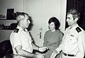 עם מפקד חיל הים אלוף אברהם בוצר בעת קבלת דרגת סא"ל.