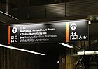 Čeština: Orientační tabule na nástupišti stanice metra Chodov v Praze English: Orientation board at the platform, Chodov metro station in Prague, Czech Republic.