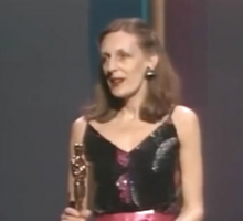 In 1983 at the 55th Academy Awards Oestreicher won the Oscar for Best Live Action Short Film. Christine Oestreicher receiving Academy Award, 1983.png