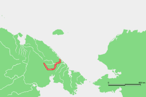 Amguema Rusijos žemėlapyje