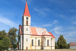 Farní kostel ve Vrbici.