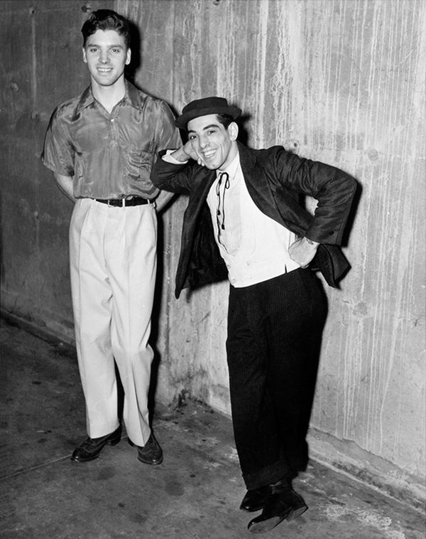 Lancaster and Nick Cravat, performing with the Federal Theatre Project Circus (1935–38)