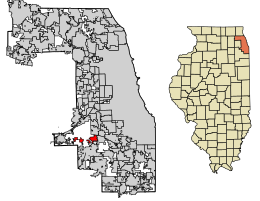 Location of Palos Park in Cook County, Illinois.