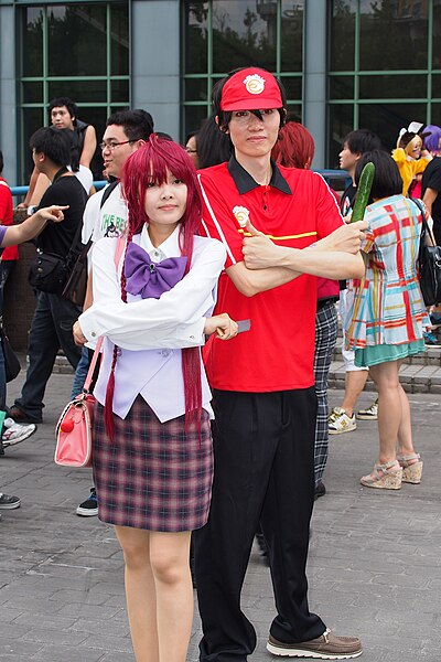 File:Cosplayers of Emi Yusa and Sadao Maou from The Devil Is a Part-Timer 20130728.jpg