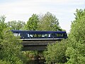 Triebwagen der BOB auf Brücke der Südbahn bei Kehlen