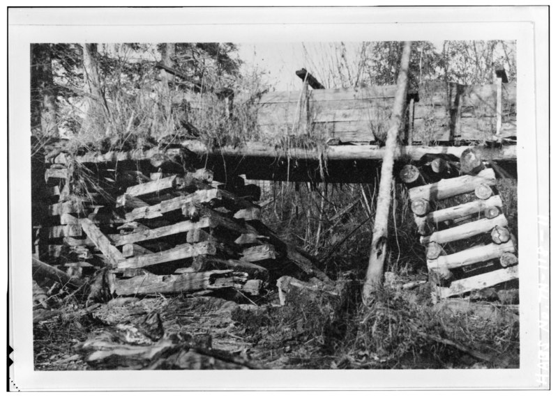 File:DETAIL OF CRIBBING SUPPORTING THE FOREBAY, BEFORE RESTORATION - Forge Creek Dam-John Cable Mill, Townsend, Blount County, TN HABS TENN,5-CADCO,1-11.tif