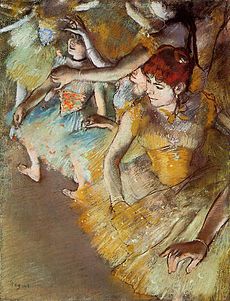 Danseurs de ballet de Degas sur la scène.jpg