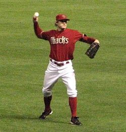 Diamondbacks saha oyuncusu Eric Byrnes'den ayrıldı, Mayıs 2008.jpg