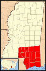 Map of the Bishopric of Biloxi