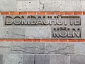 Schriftzug an der Dombauhütte Köln