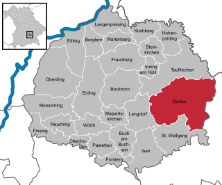 Läget för Dorfen i Landkreis Erding