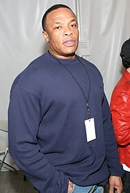 Eminem had idolized The Slim Shady LP co-producer Dr. Dre (pictured in 2008) since he was a teenager. Dr. Dre.jpg