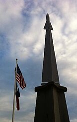 Monument commemorating NIKE missile base in Duncanville Duncanville missile monument.JPG