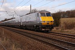 A southbound East Coast InterCity 225, Gamston (south of Retford).