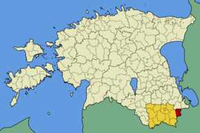 Kart over Meremäe kommune